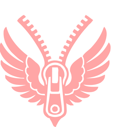 Winged Zipper Tattoo Logo #ffa6a6