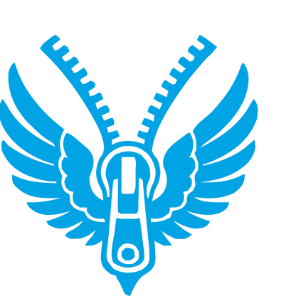 Winged Zipper Tattoo Logo #00a3e4