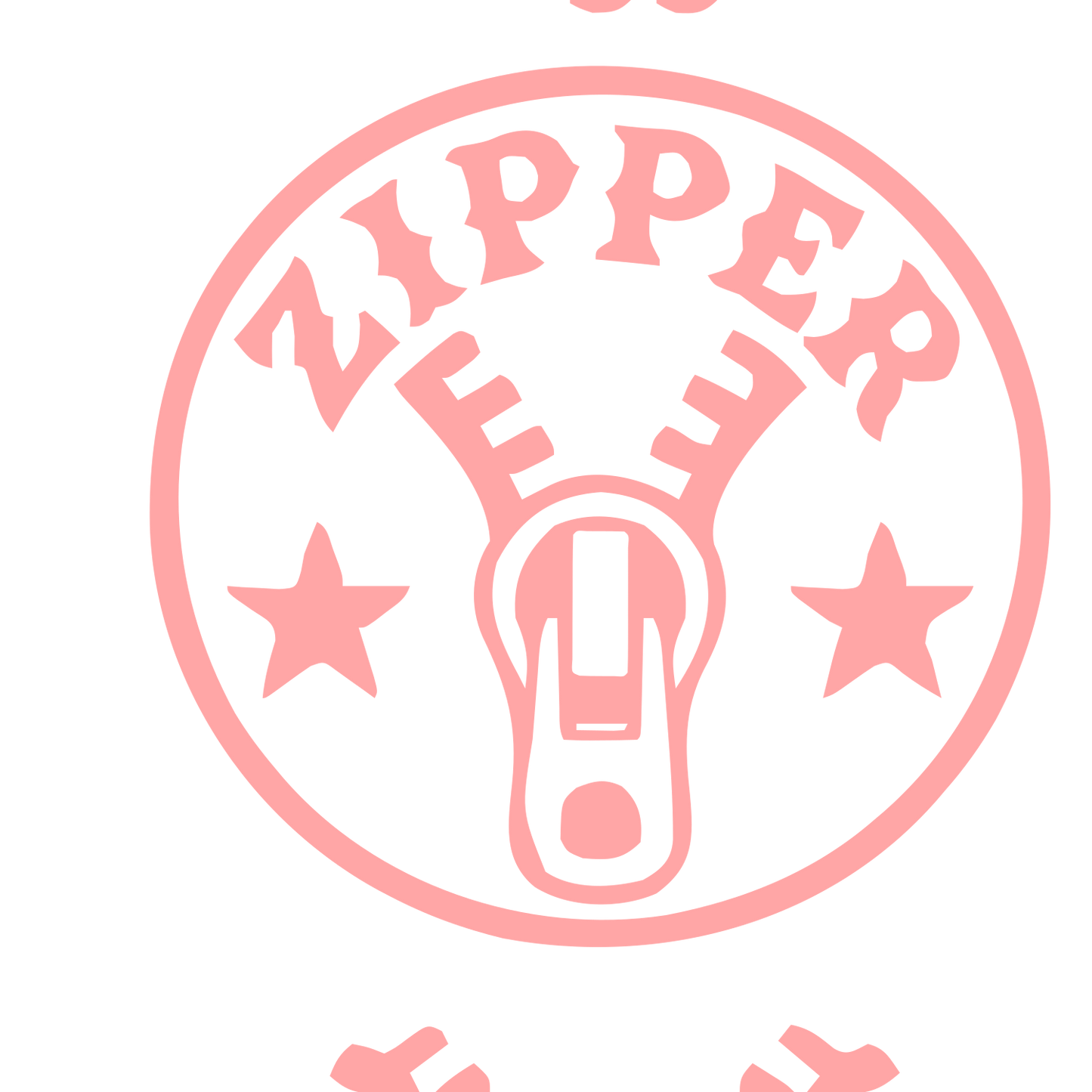 Zipper Badge Circle Logo #ffa6a6
