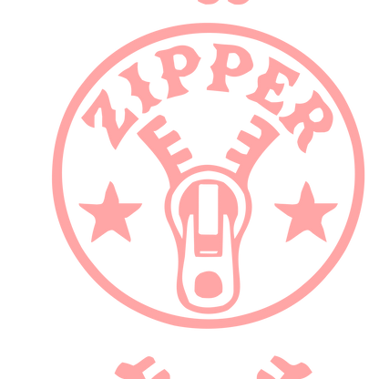 Zipper Badge Circle Logo #ffa6a6