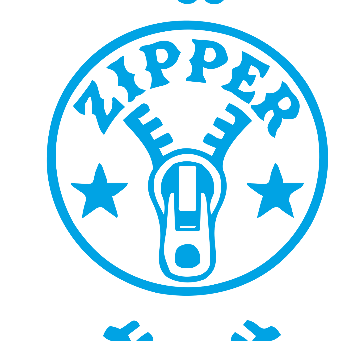 Zipper Badge Circle Logo #00a3e4