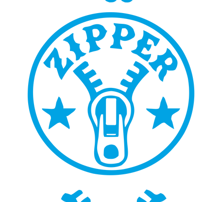 Zipper Badge Circle Logo #00a3e4