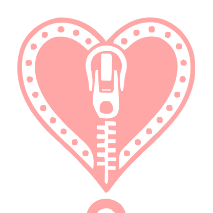 Zipper Heart Tattoo Logo #ffa6a6
