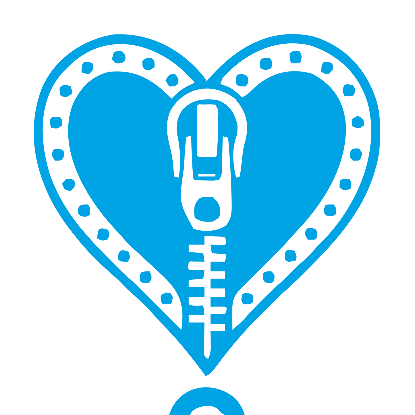 Zipper Heart Tattoo Logo #00a3e4