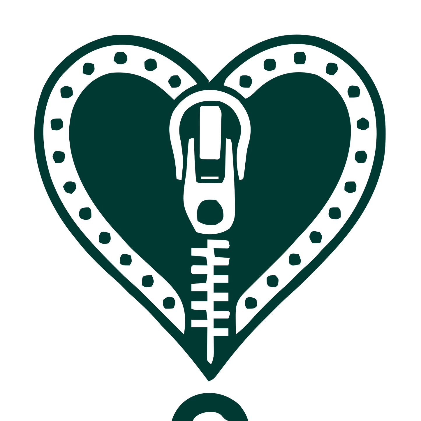 Zipper Heart Tattoo Logo #003932