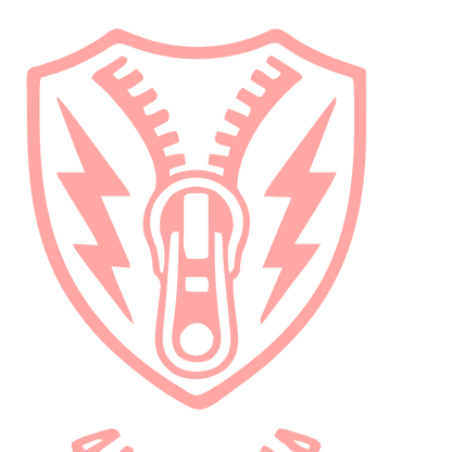 Zipper Shield Bolt Logo #ffa6a6