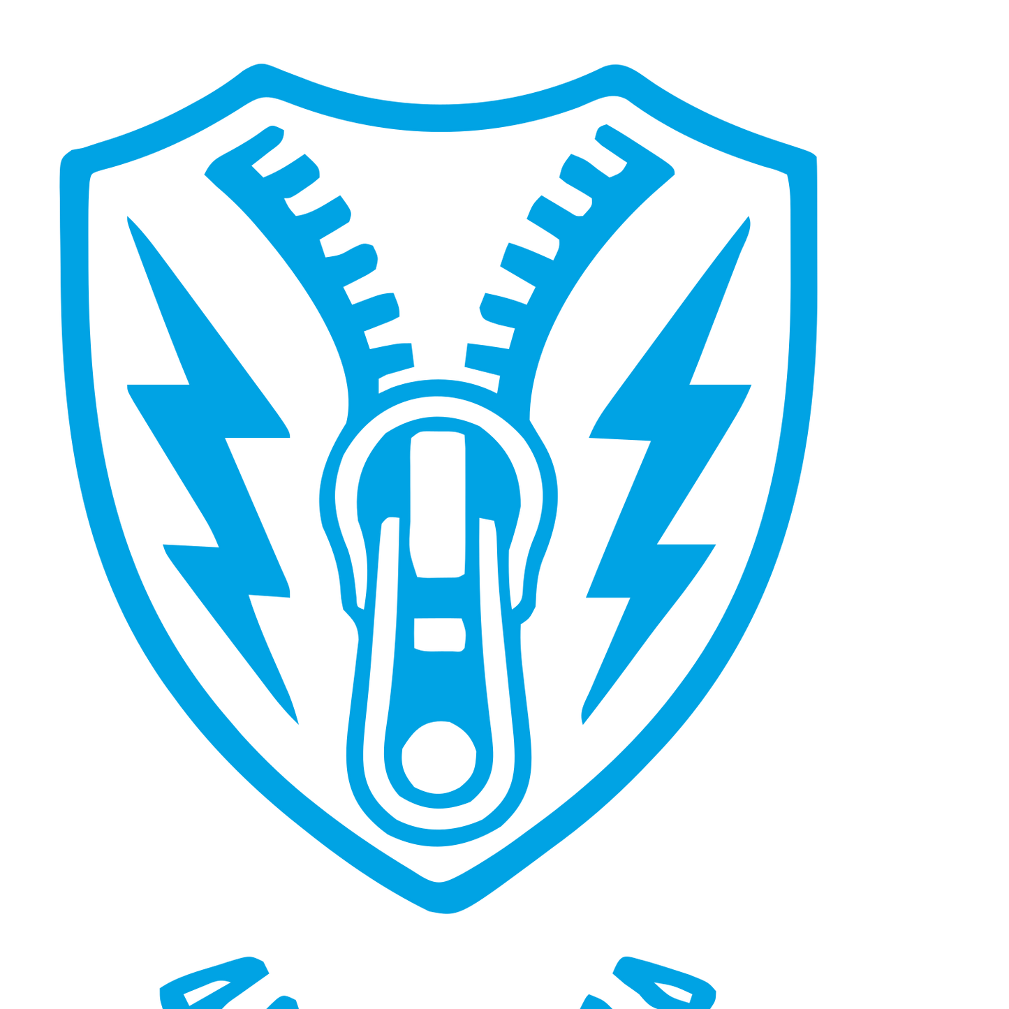 Zipper Shield Bolt Logo #00a3e4
