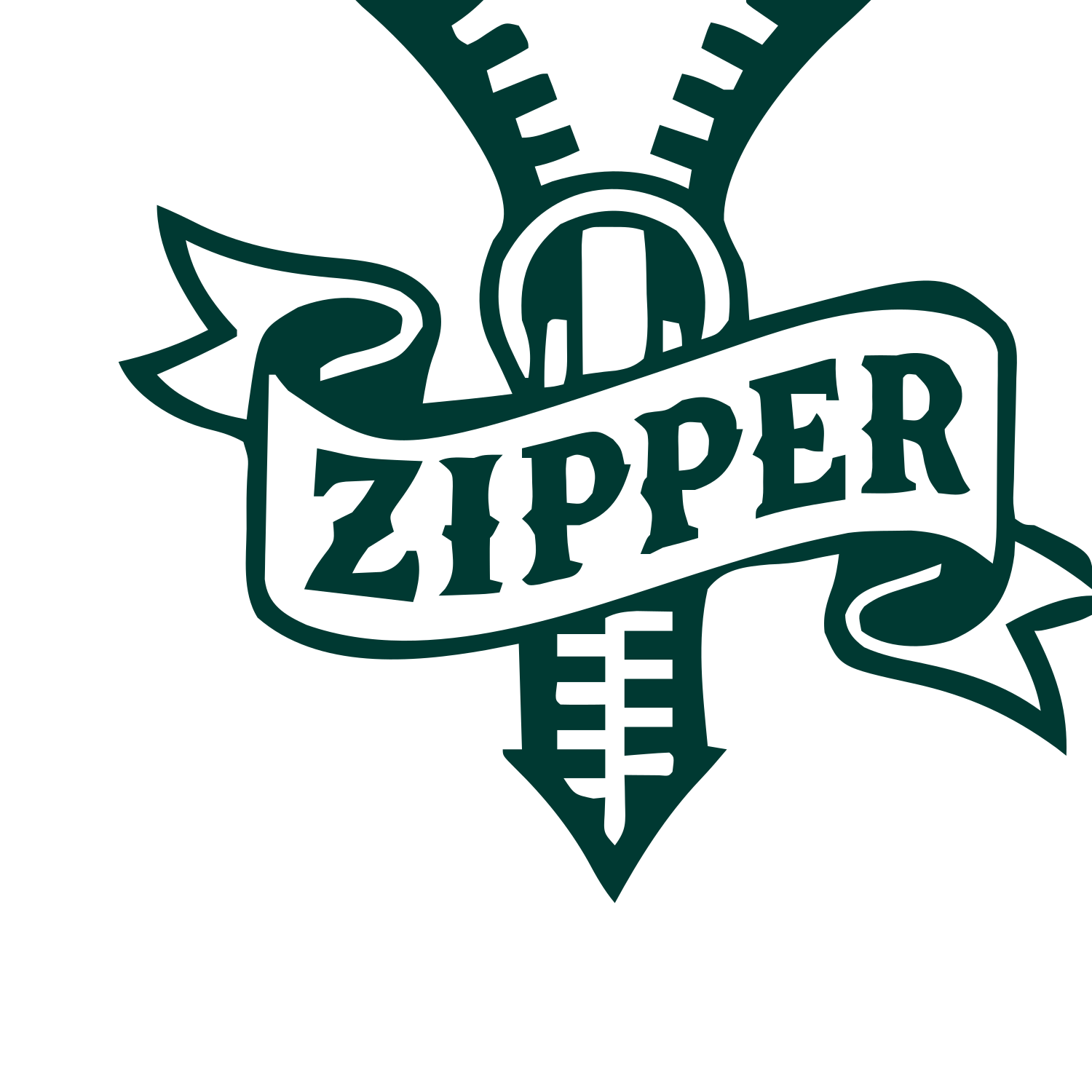 Tattoo Flash Zipper Logo #003932