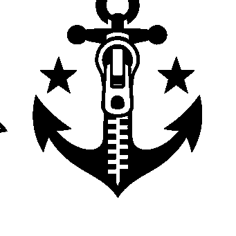 Anchor Zipper Tattoo Logo