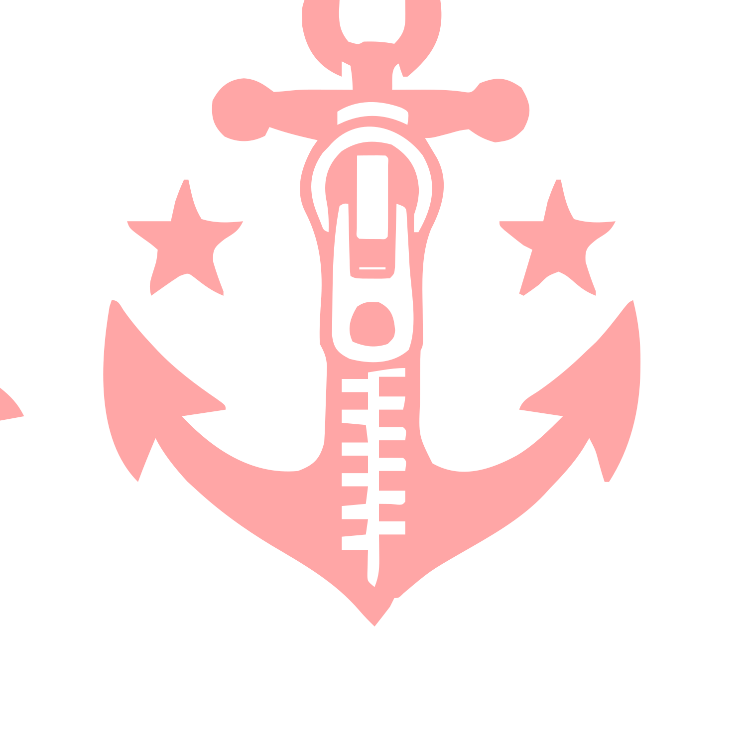 Anchor Zipper Tattoo Logo #ffa6a6