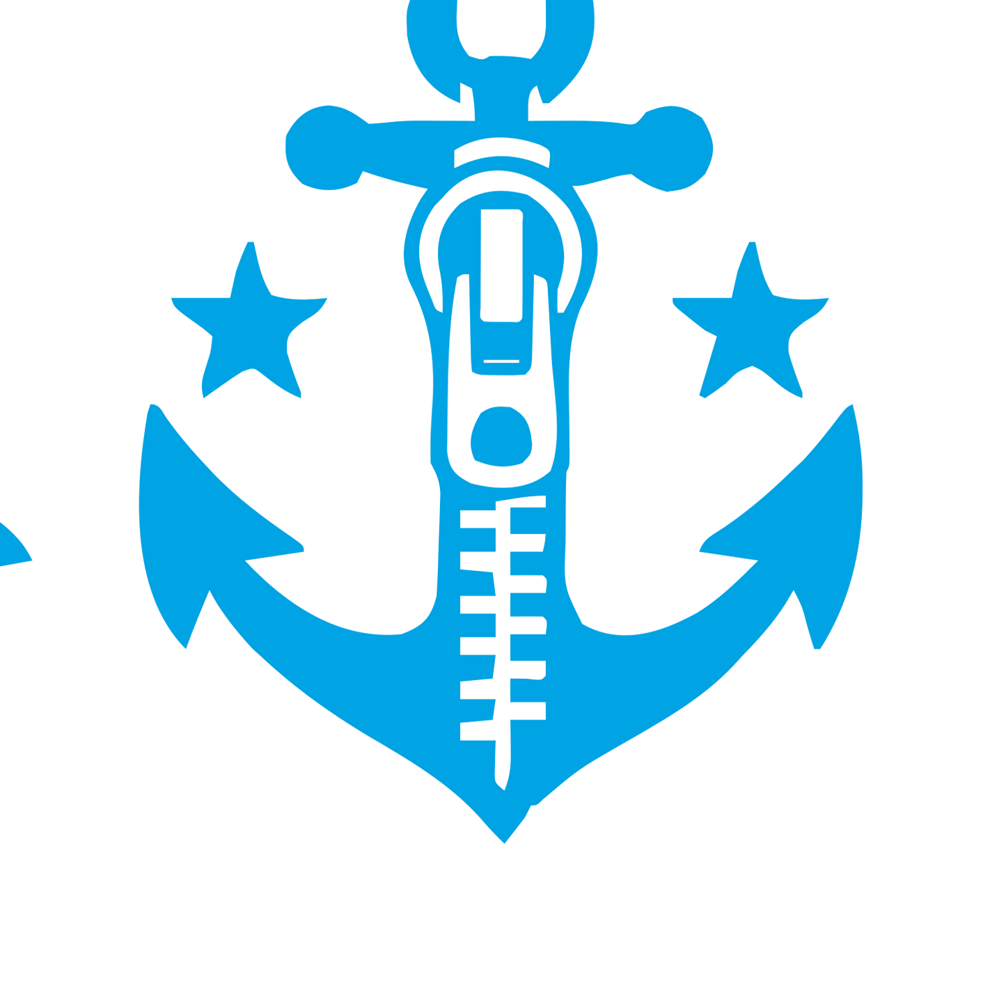 Anchor Zipper Tattoo Logo #00a3e4