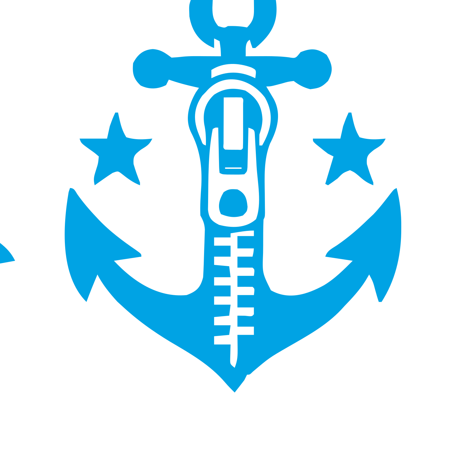 Anchor Zipper Tattoo Logo #00a3e4