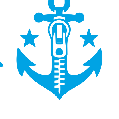 Anchor Zipper Tattoo Logo #00a3e4
