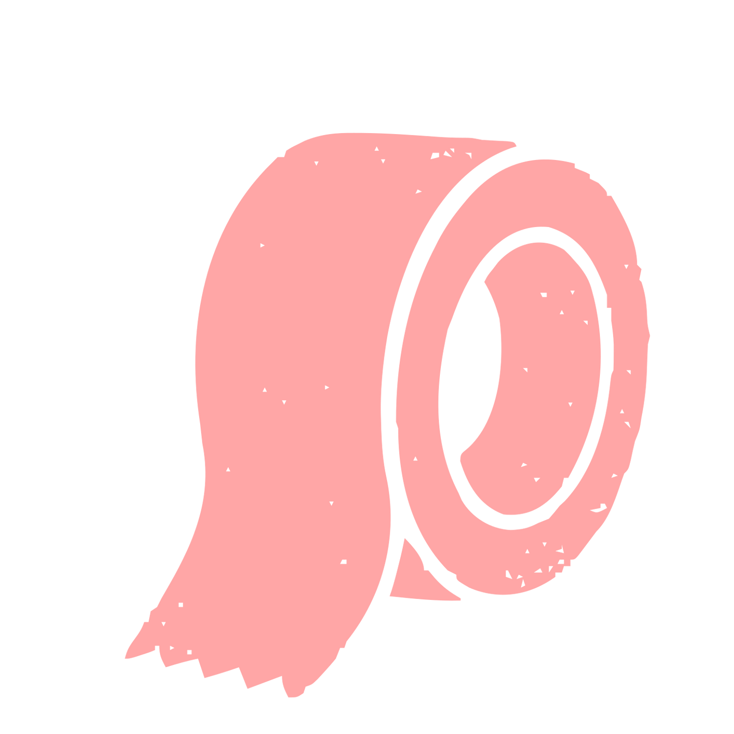 Tape Roll Riso Print Logo #ffa6a6