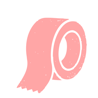 Tape Roll Riso Print Logo #ffa6a6