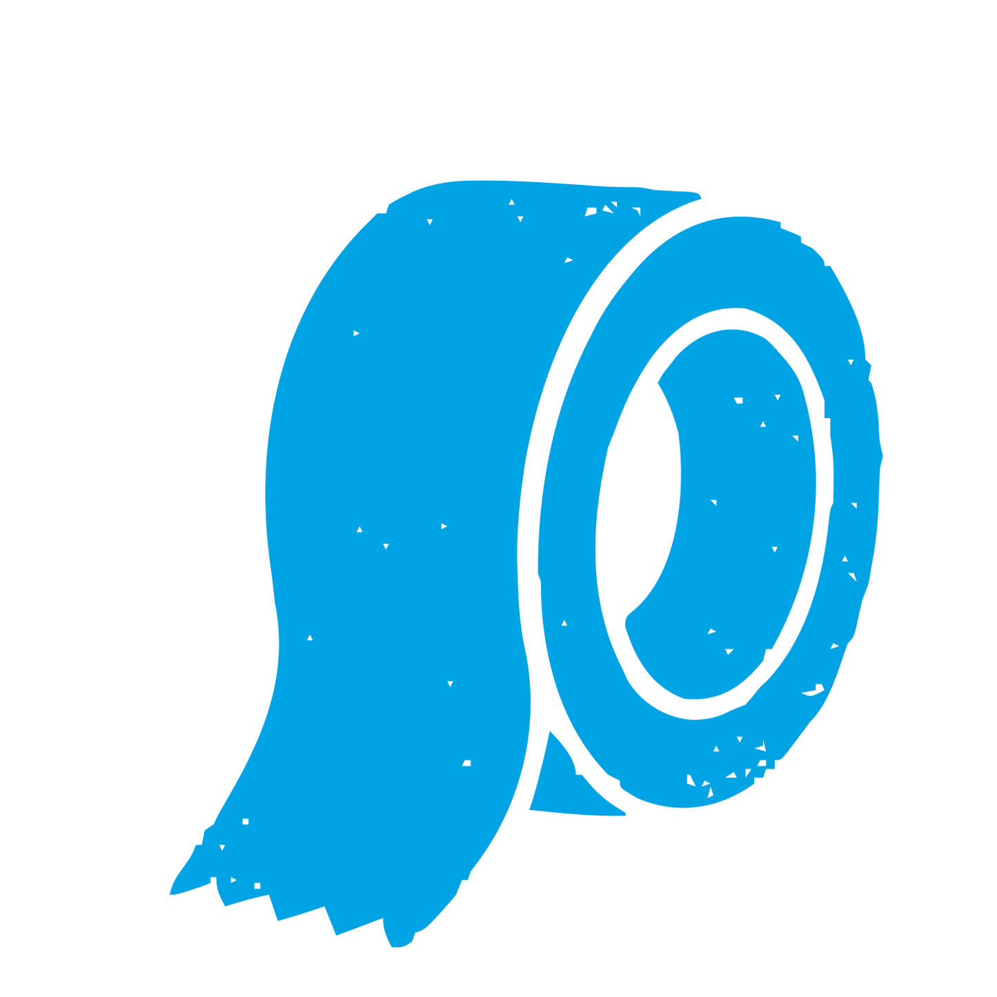 Tape Roll Riso Print Logo #00a3e4