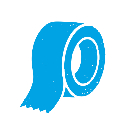 Tape Roll Riso Print Logo #00a3e4