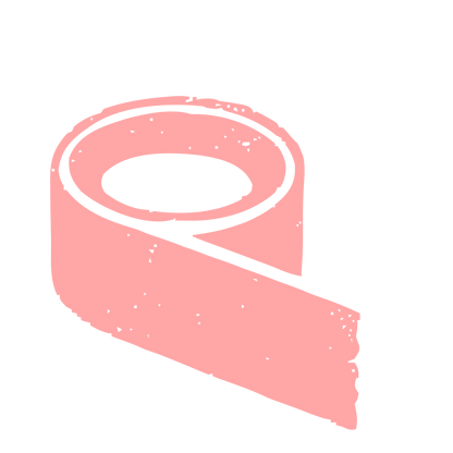 Tape Roll Riso Print Logo #ffa6a6