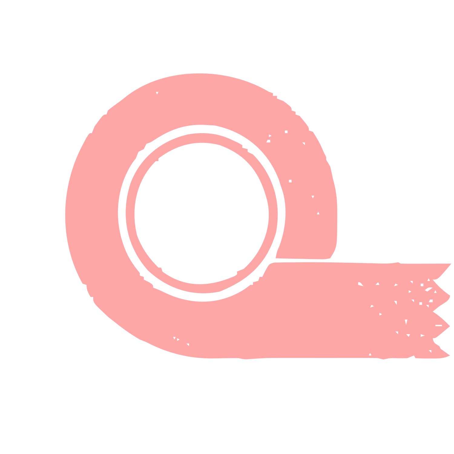 Tape Roll Riso Logo #ffa6a6