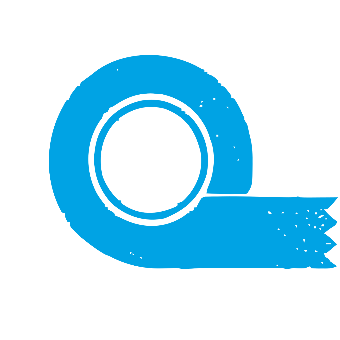 Tape Roll Riso Logo #00a3e4