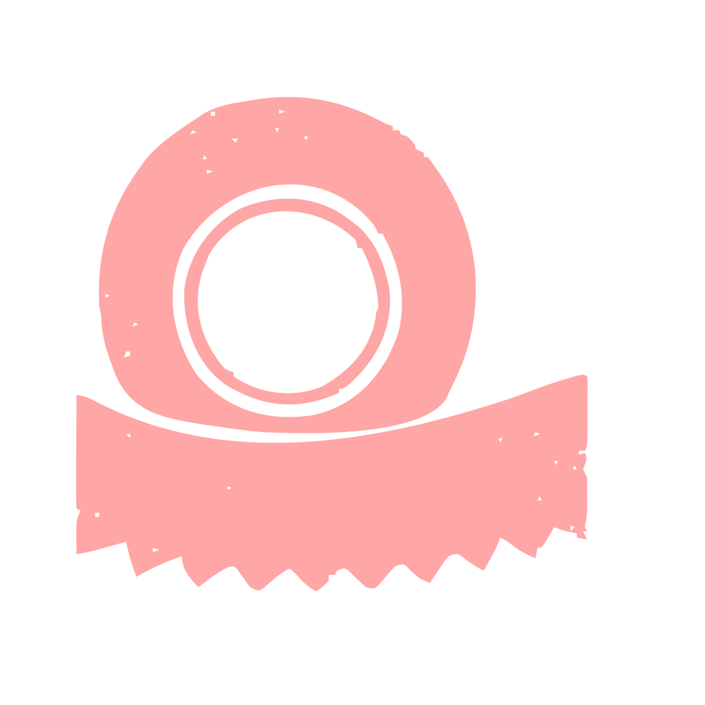Tape Roll Riso Print Logo #ffa6a6