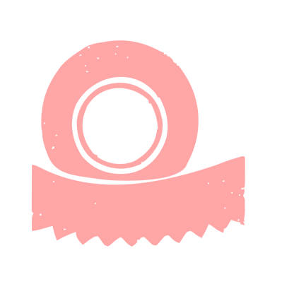 Tape Roll Riso Print Logo #ffa6a6