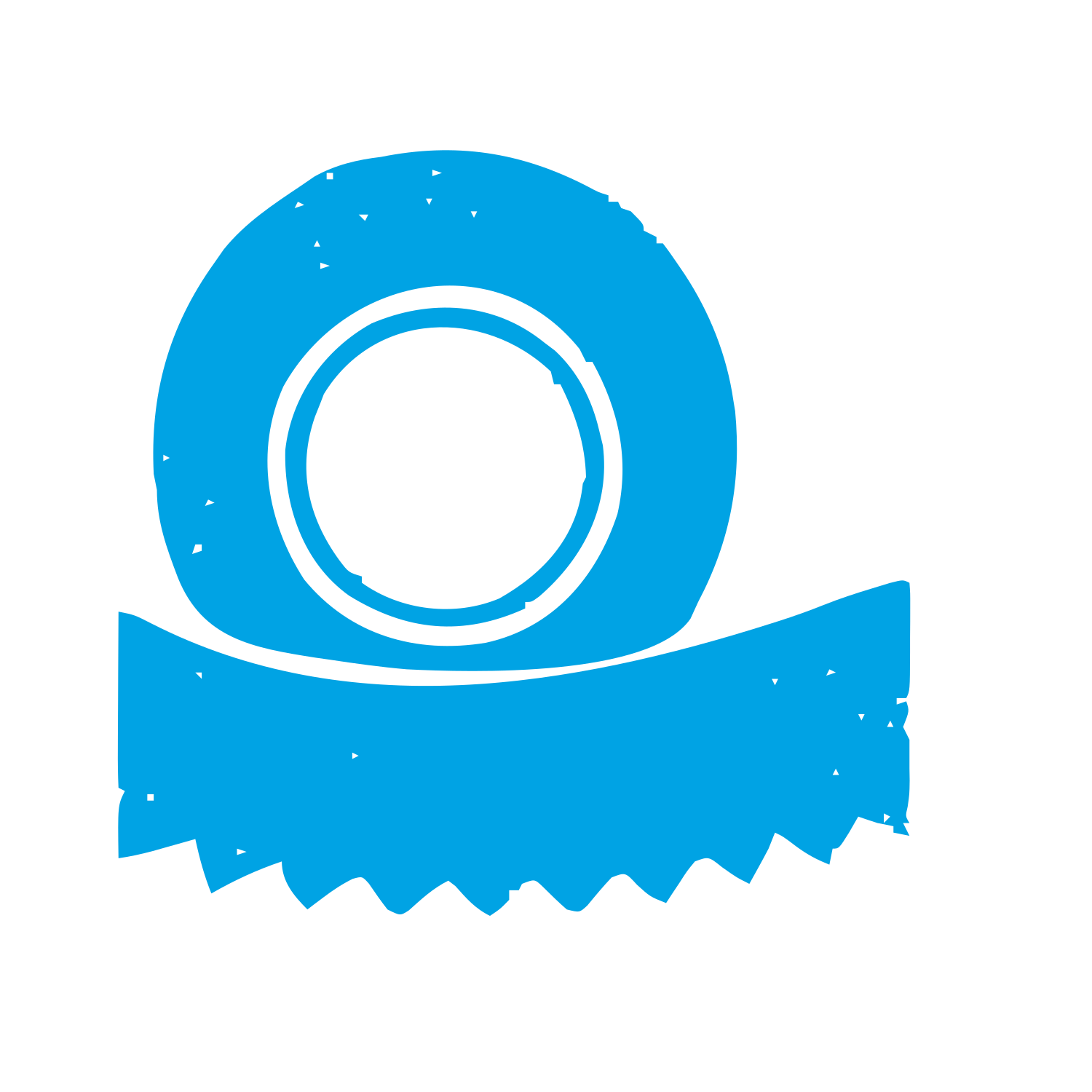 Tape Roll Riso Print Logo #00a3e4