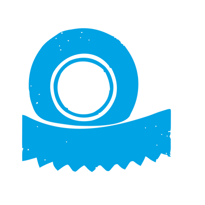 Tape Roll Riso Print Logo #00a3e4