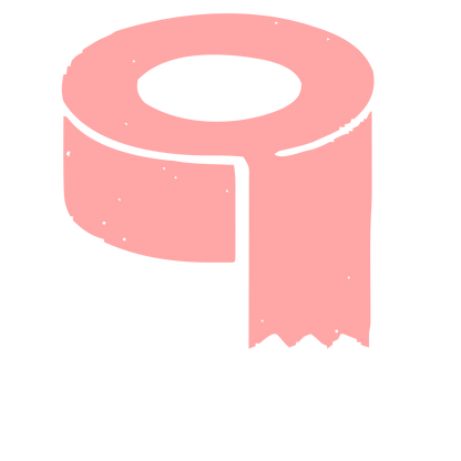 Tape Roll Riso Logo #ffa6a6