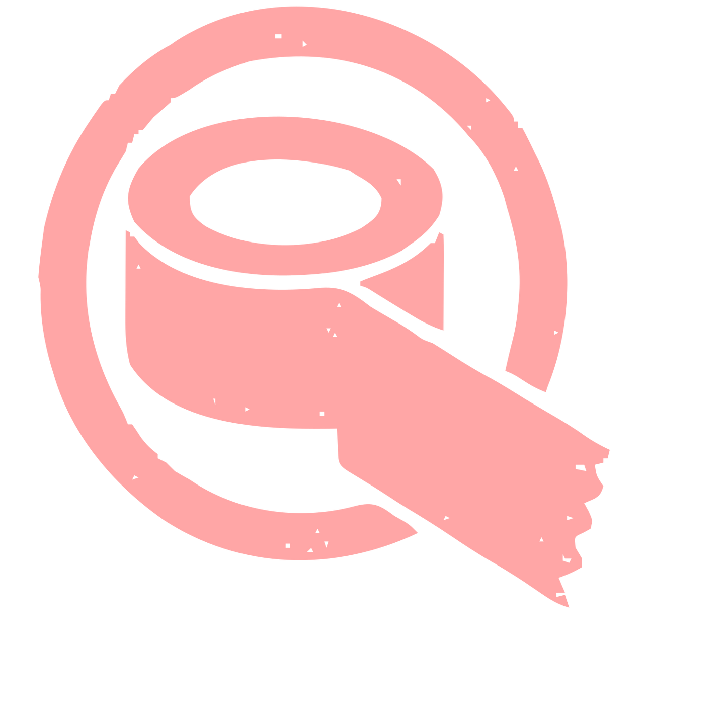Tape Roll Riso Logo #ffa6a6