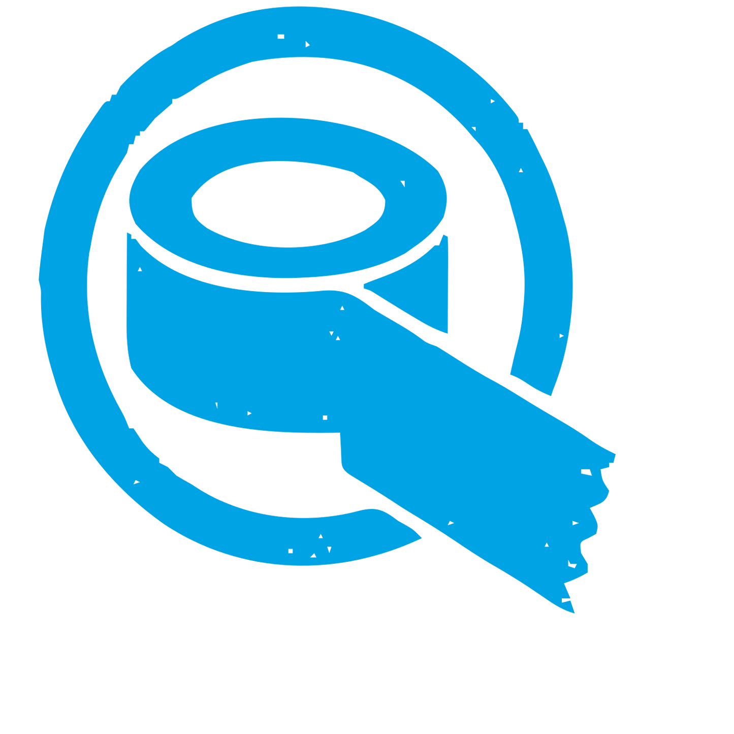 Tape Roll Riso Logo #00a3e4