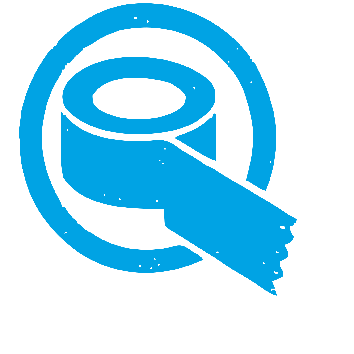 Tape Roll Riso Logo #00a3e4
