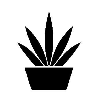 Potted Aloe Plant Logo
