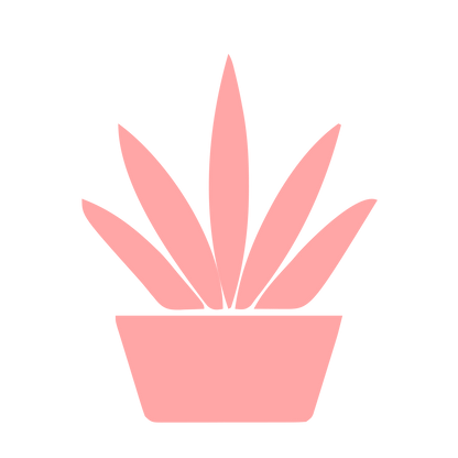 Potted Aloe Plant Logo #ffa6a6