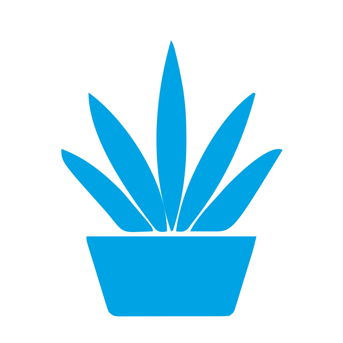 Potted Aloe Plant Logo #00a3e4