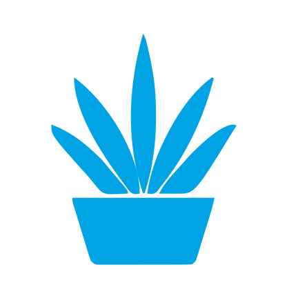 Potted Aloe Plant Logo #00a3e4