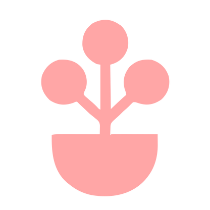 Potted Plant Logo #ffa6a6