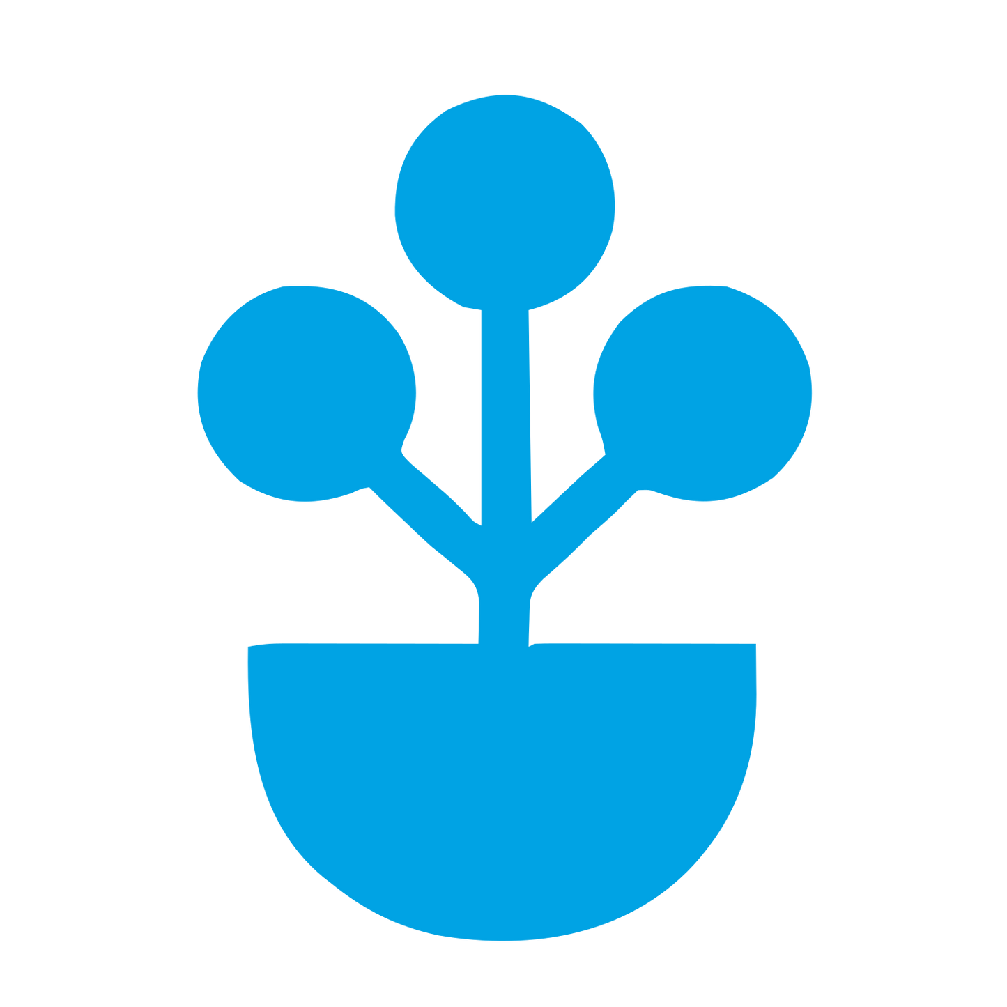 Potted Plant Logo #00a3e4