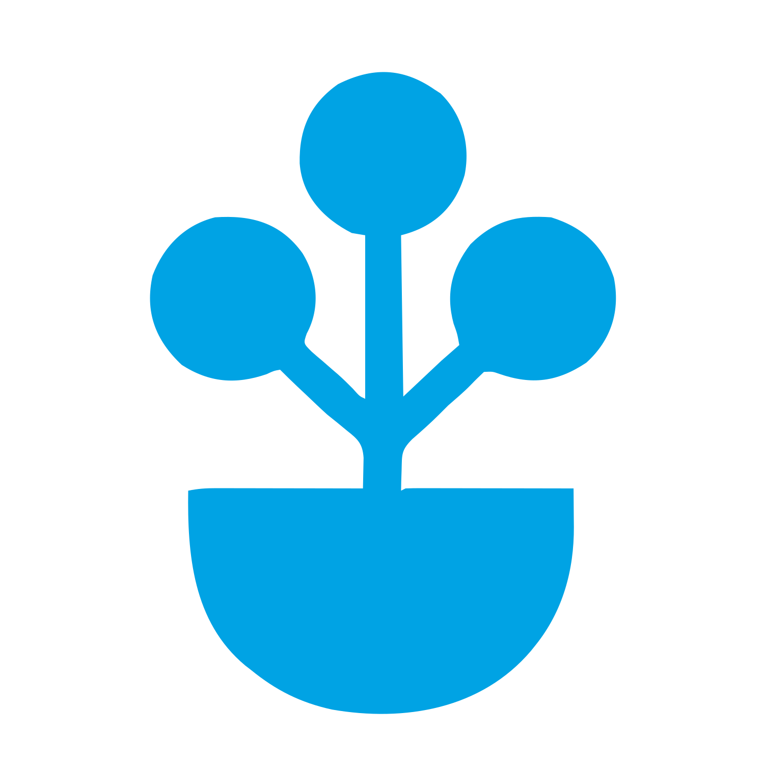 Potted Plant Logo #00a3e4