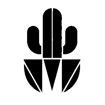 Bold Geometric Cactus Logo