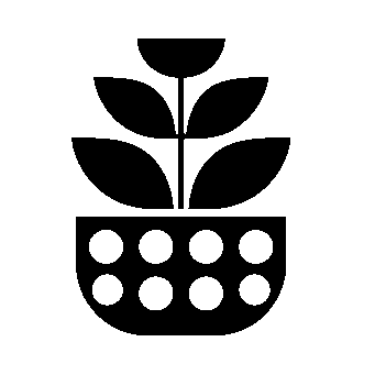 Bold Geometric Potted Plant Logo