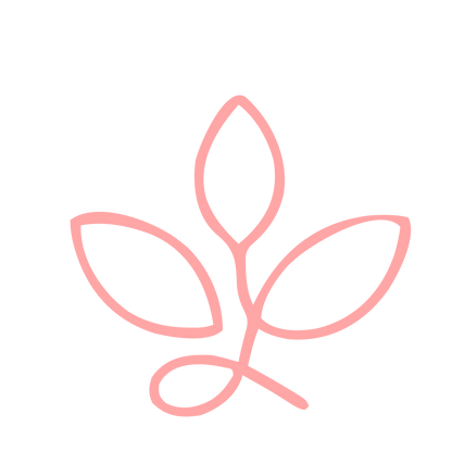 Monoline Plant Leaf Logo #ffa6a6