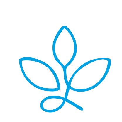 Monoline Plant Leaf Logo #00a3e4
