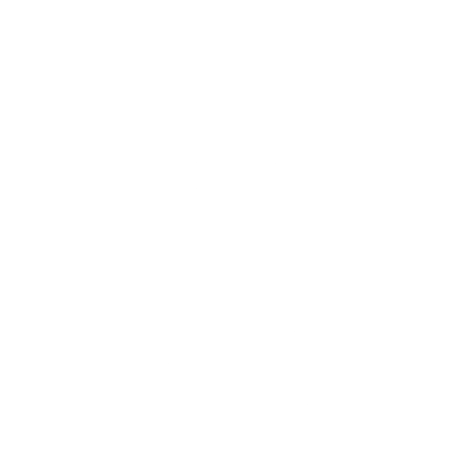 Monoline Plant Leaf Logo #ffffff