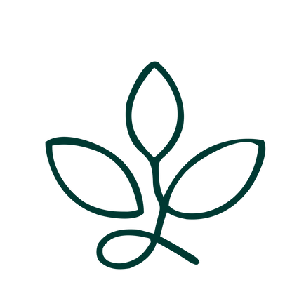 Monoline Plant Leaf Logo #003932