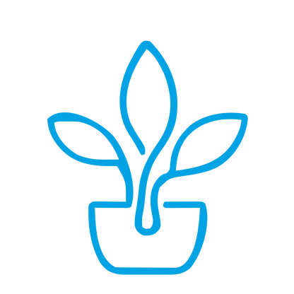 Monoline Potted Plant Logo #00a3e4