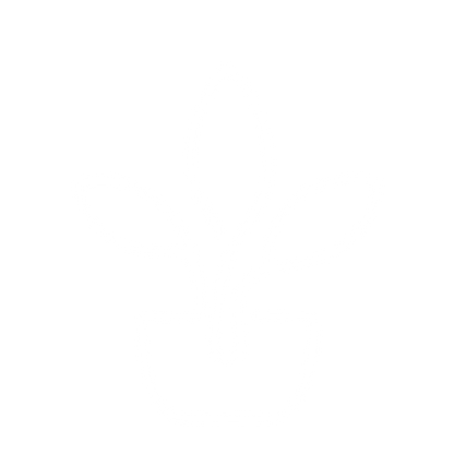 Monoline Potted Plant Logo #ffffff