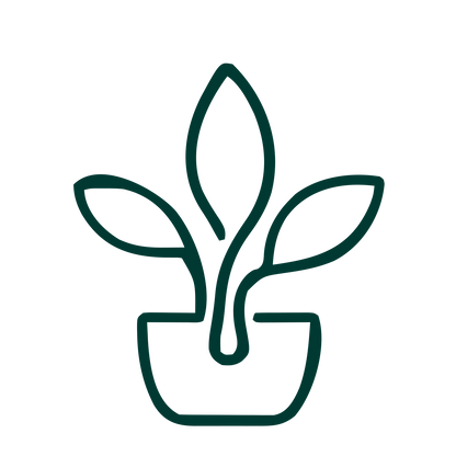 Monoline Potted Plant Logo #003932