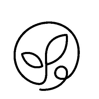 Monoline Seedling Circle Logo