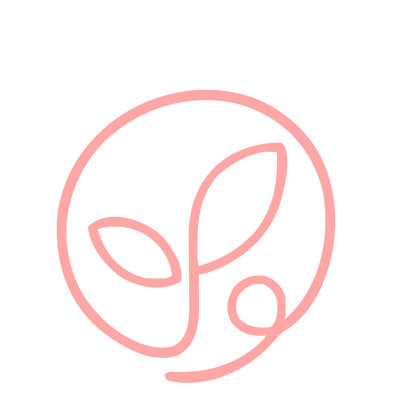 Monoline Seedling Circle Logo #ffa6a6